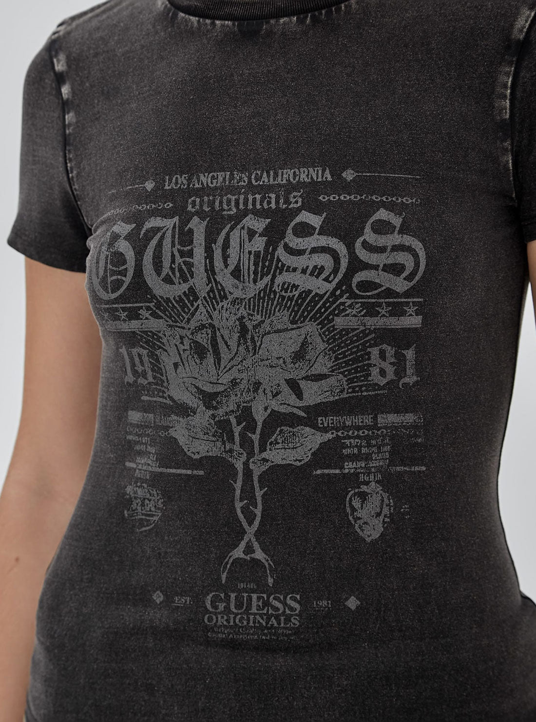 GUESS Guess Originals Black T-Shirt detail view
