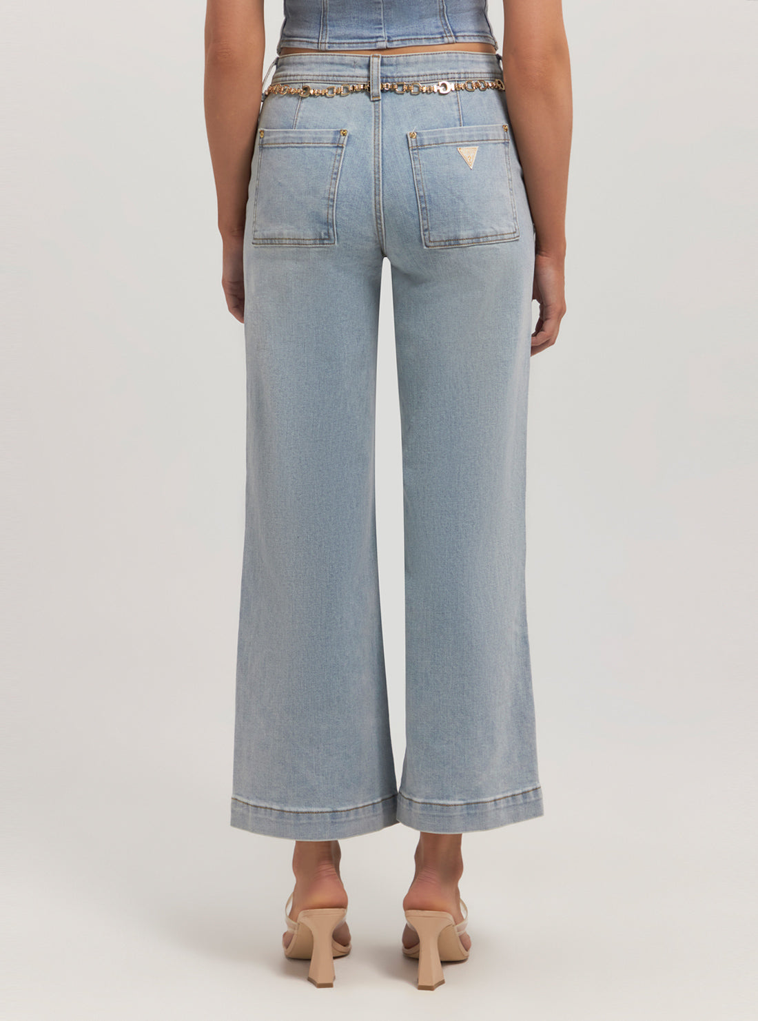 Mid-Rise Zoya Wide Leg Jeans In Light Wash