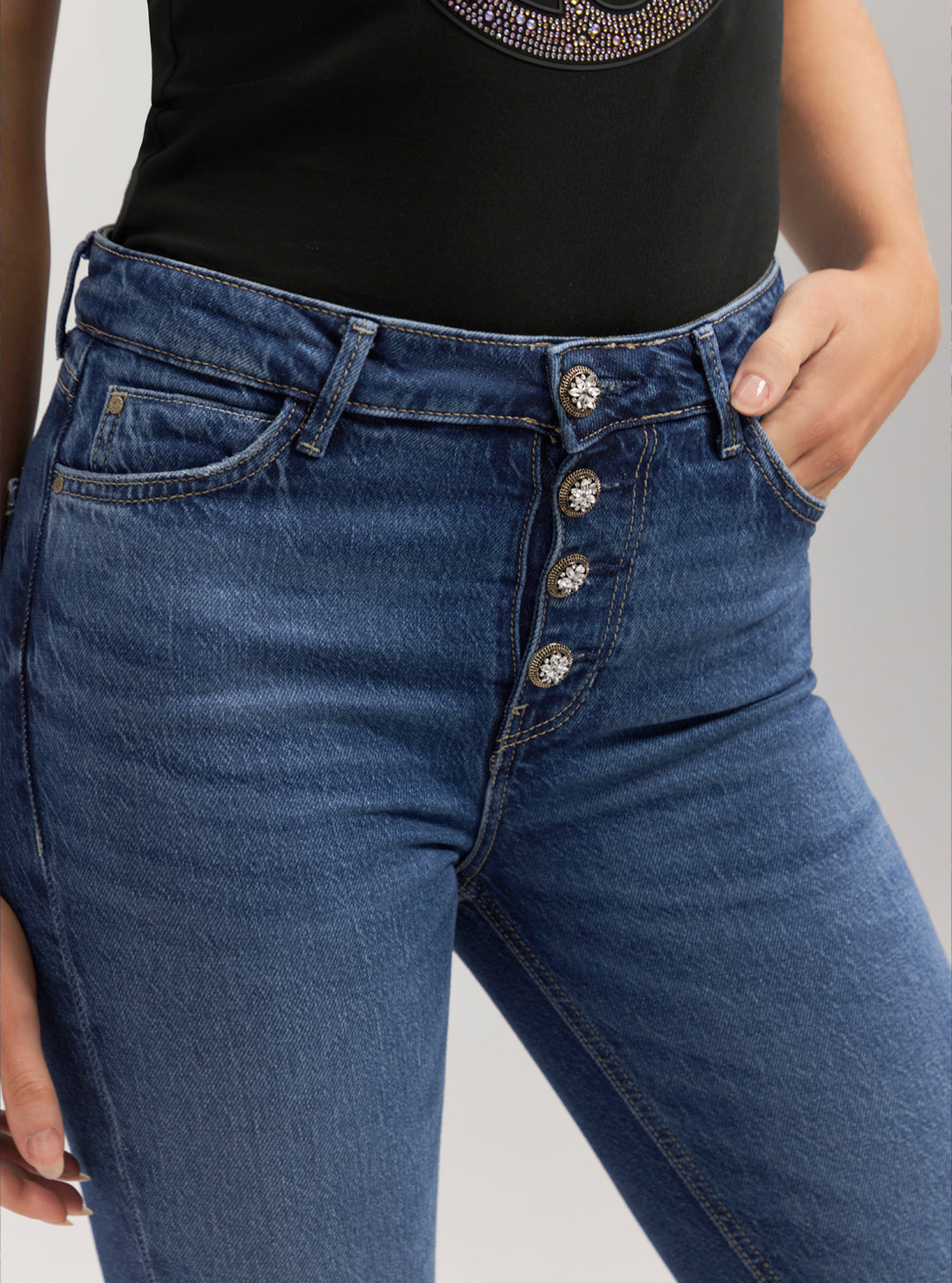 High-Rise 1981 Skinny Denim Jeans In Dark Wash