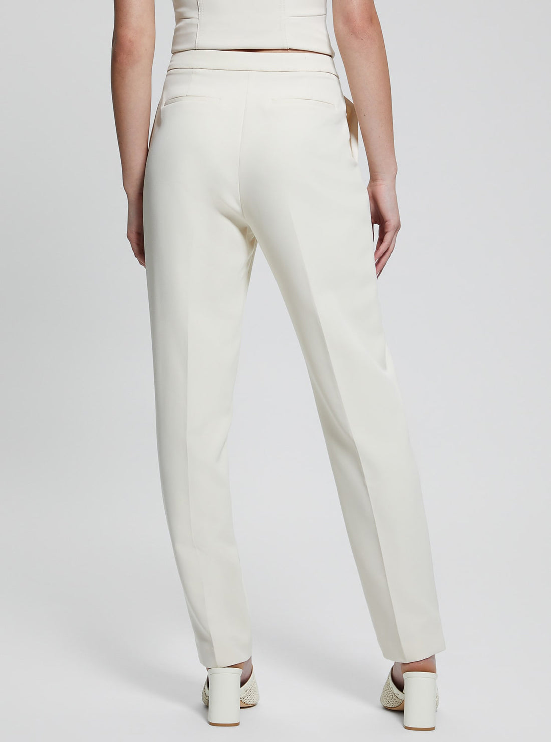 Eco White Roberta Structured Jogger Pant