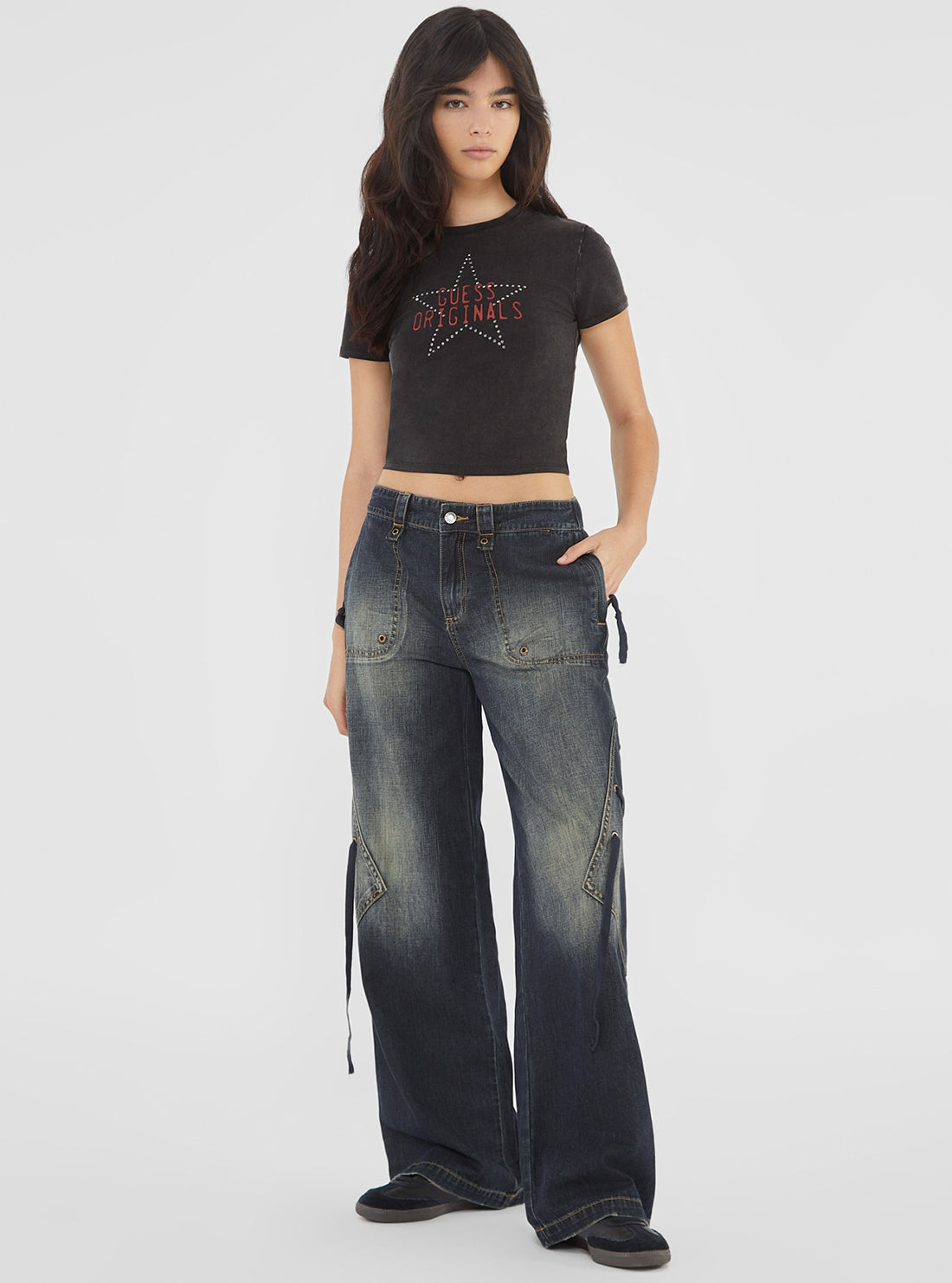 Guess Originals Grey Cargo Denim Jeans