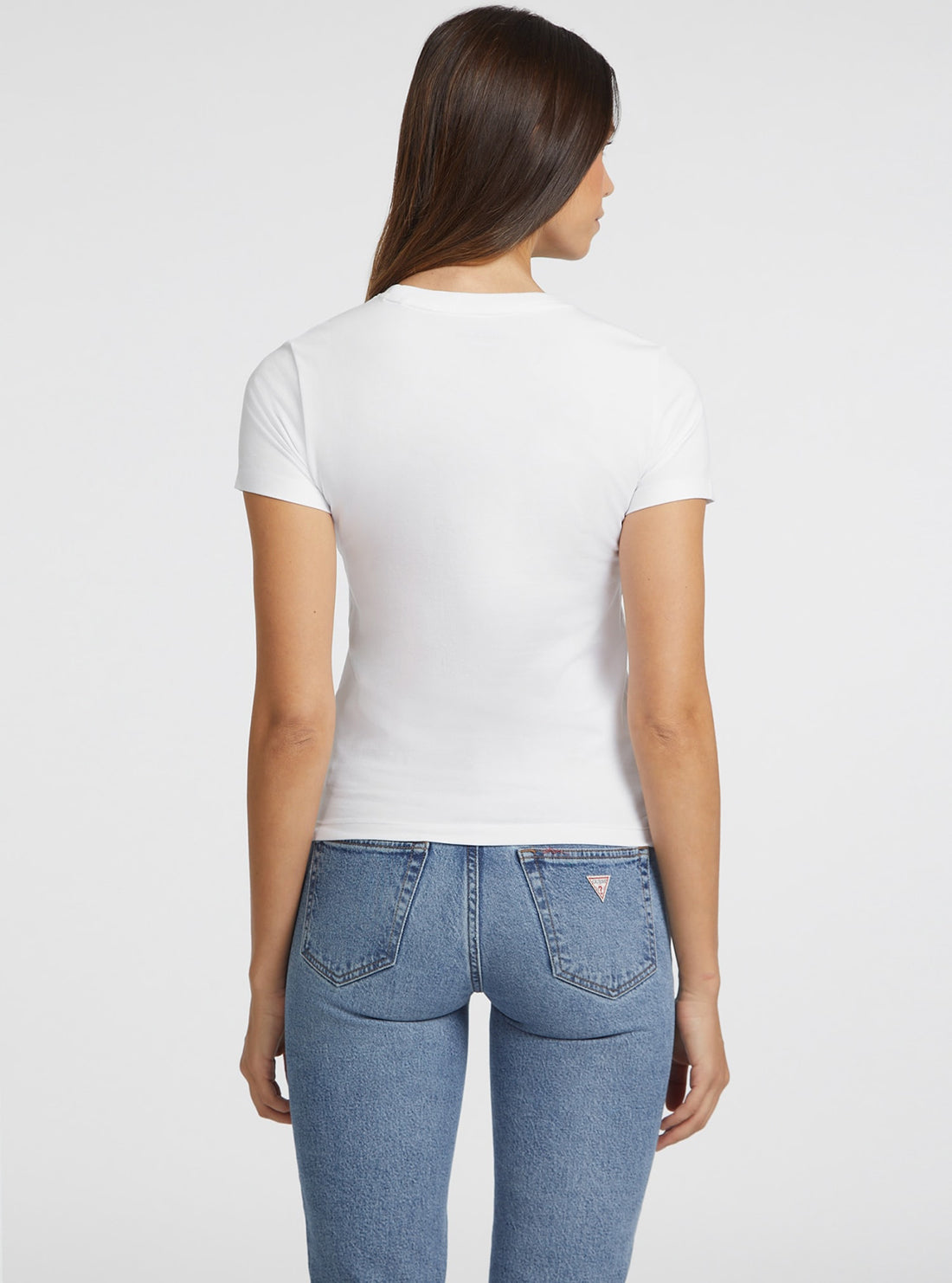 GUESS Jeans White Short Sleeve Logo T-Shirt