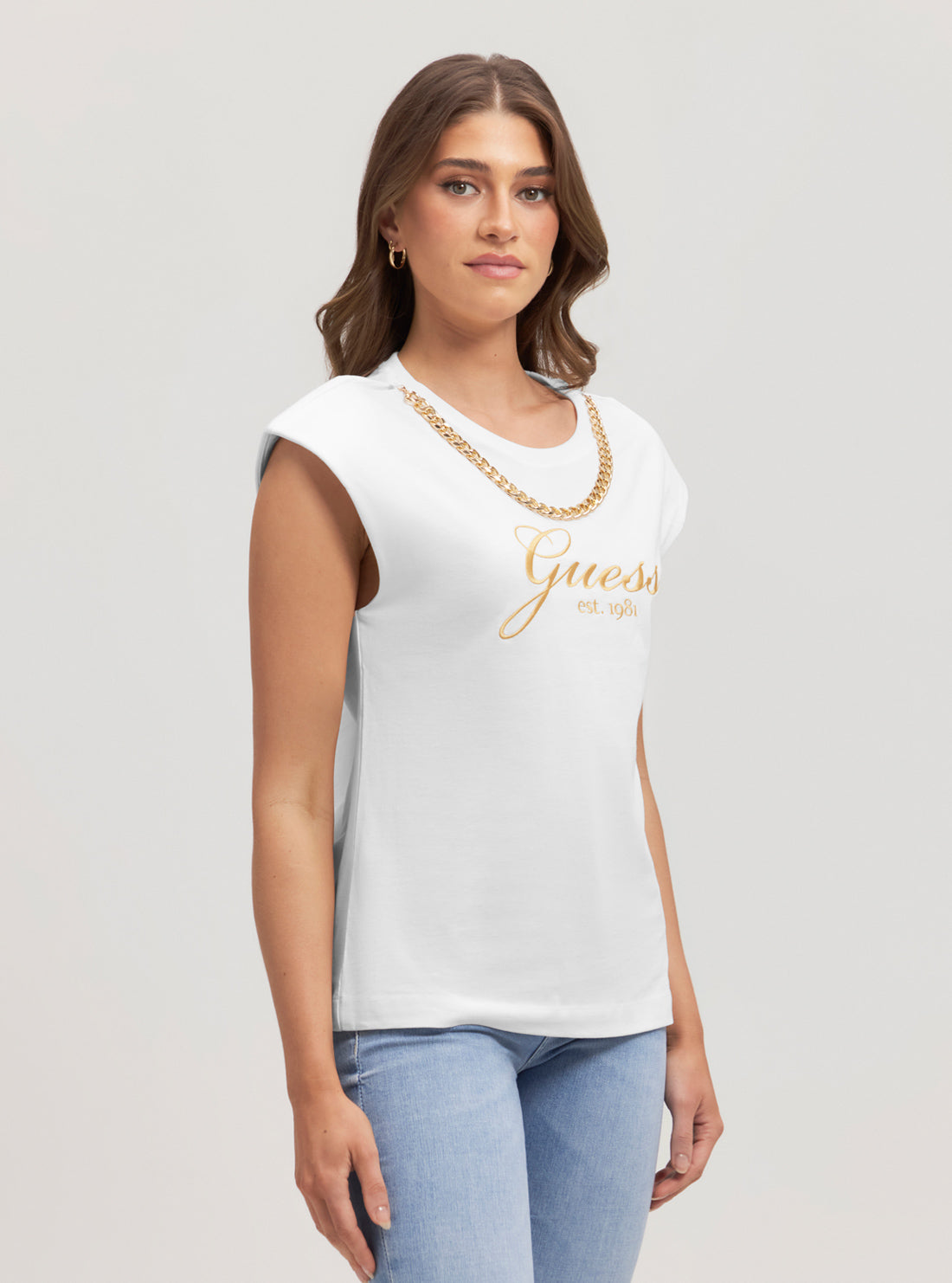 Eco White Crystal Logo T-Shirt