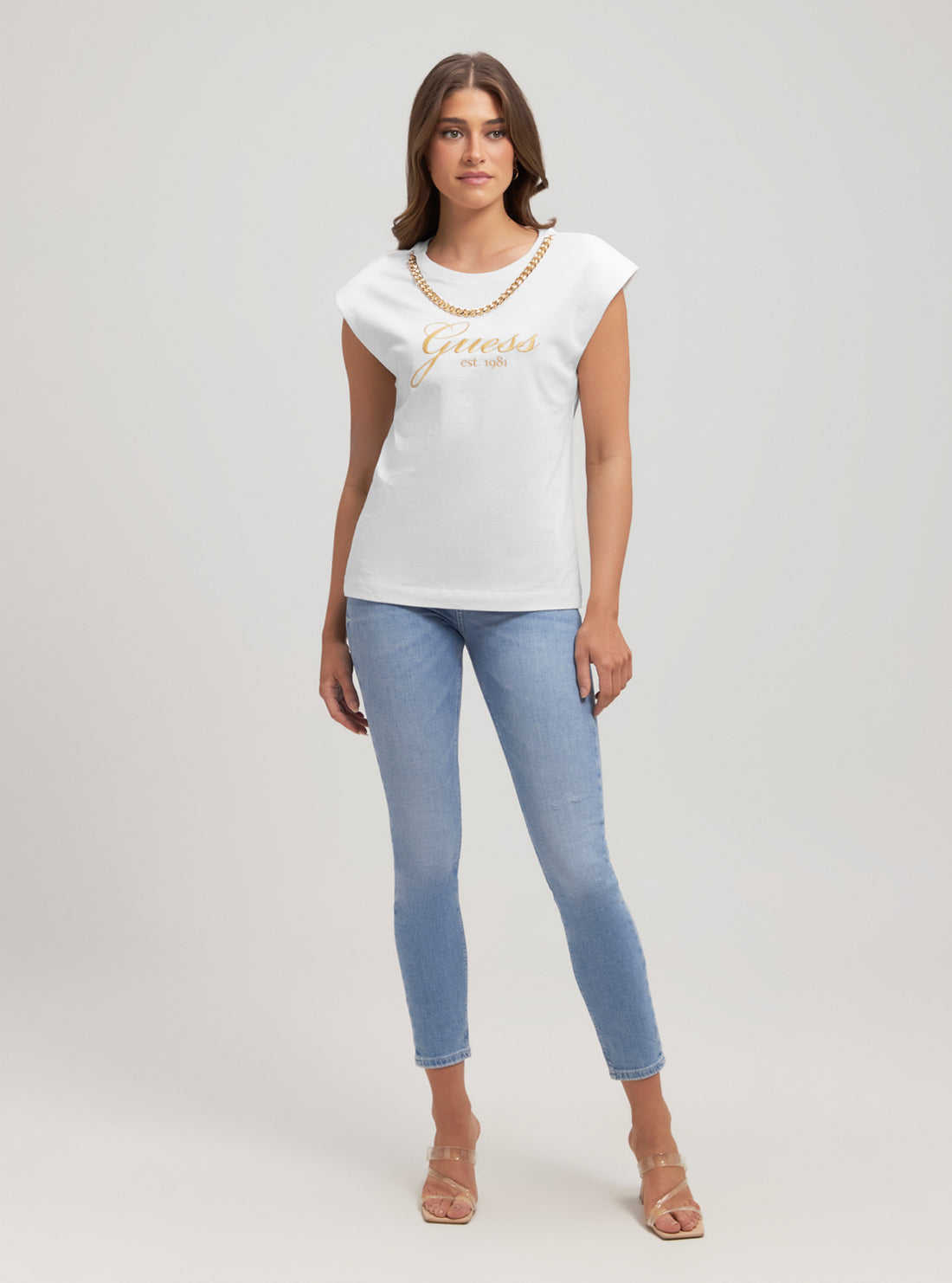 Eco White Crystal Logo T-Shirt