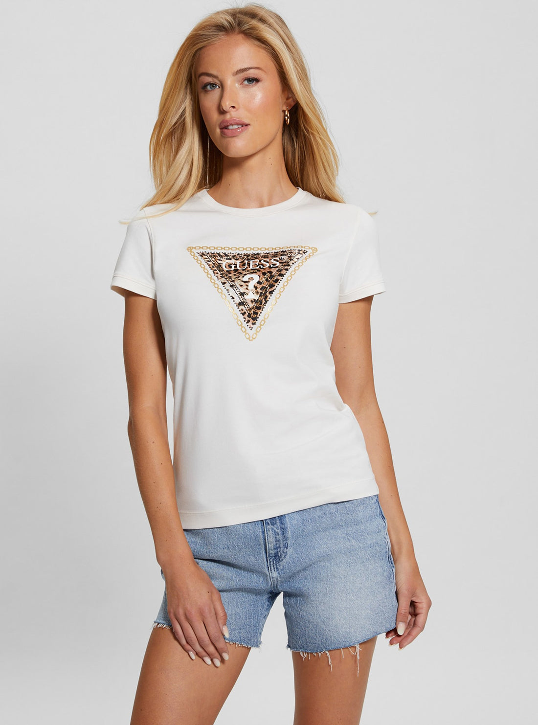 Eco White Triangle Logo T-Shirt