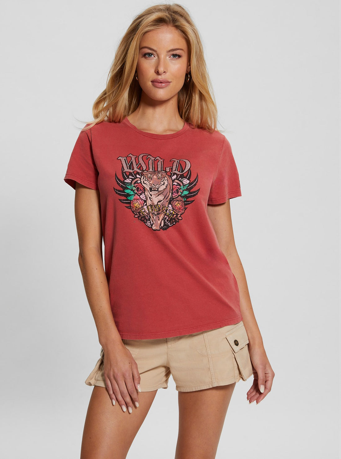 Eco Orange Wild Roses T-Shirt