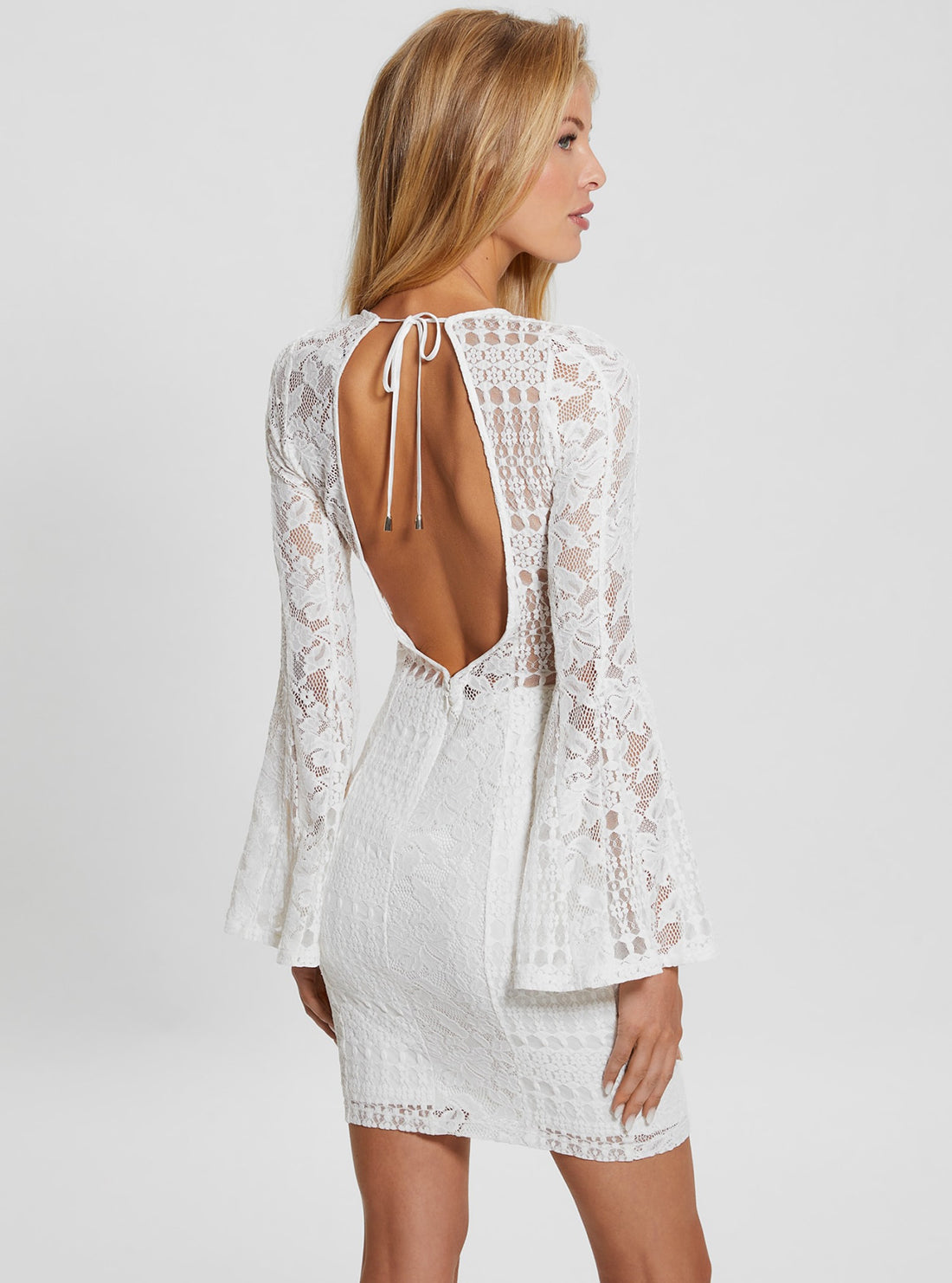 White Nicki Lace Mini Dress