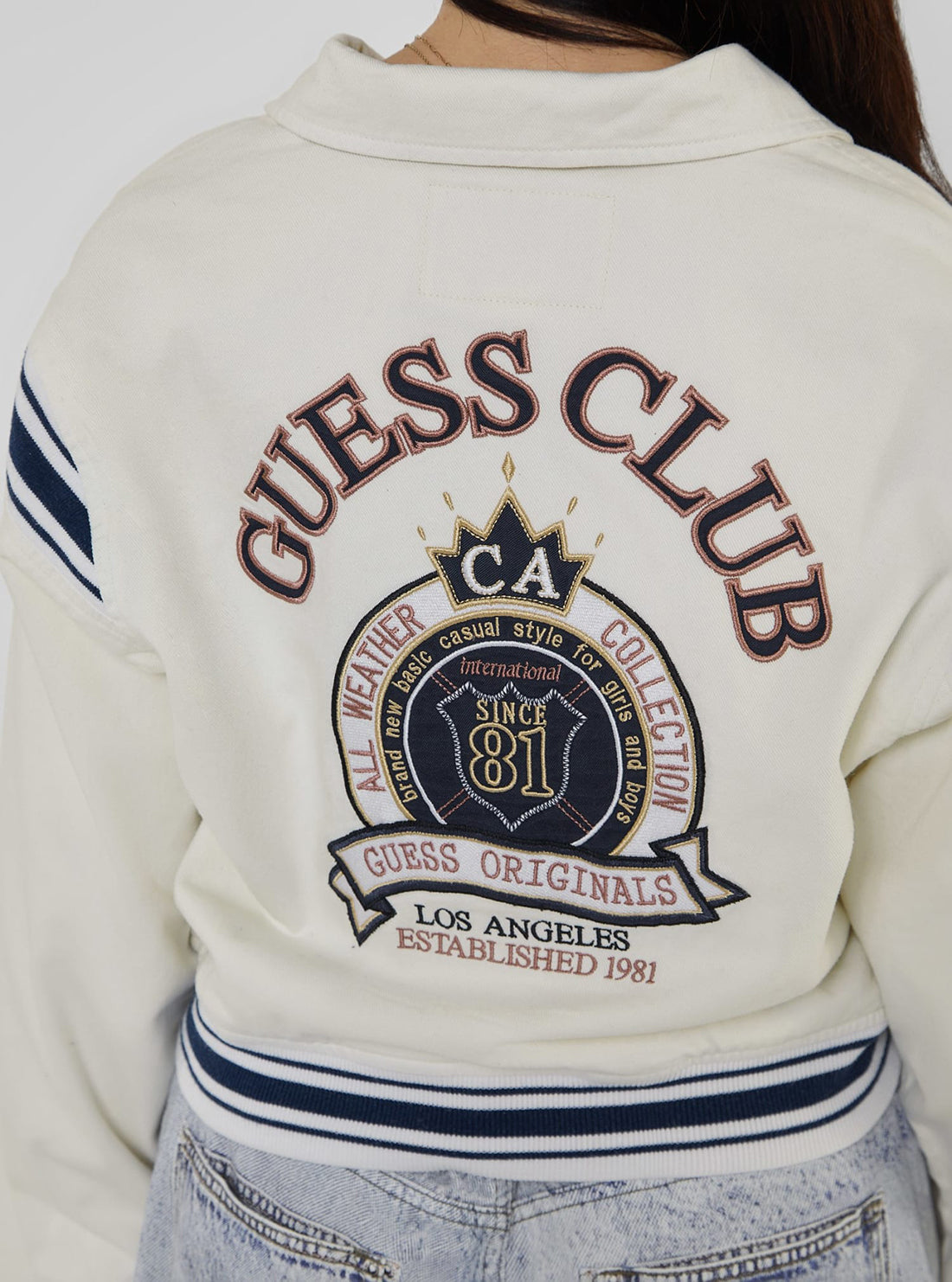 Guess Originals White Cropped Jacket