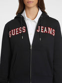 Guess Jeans Black Zip Hoodie Jacket detail view