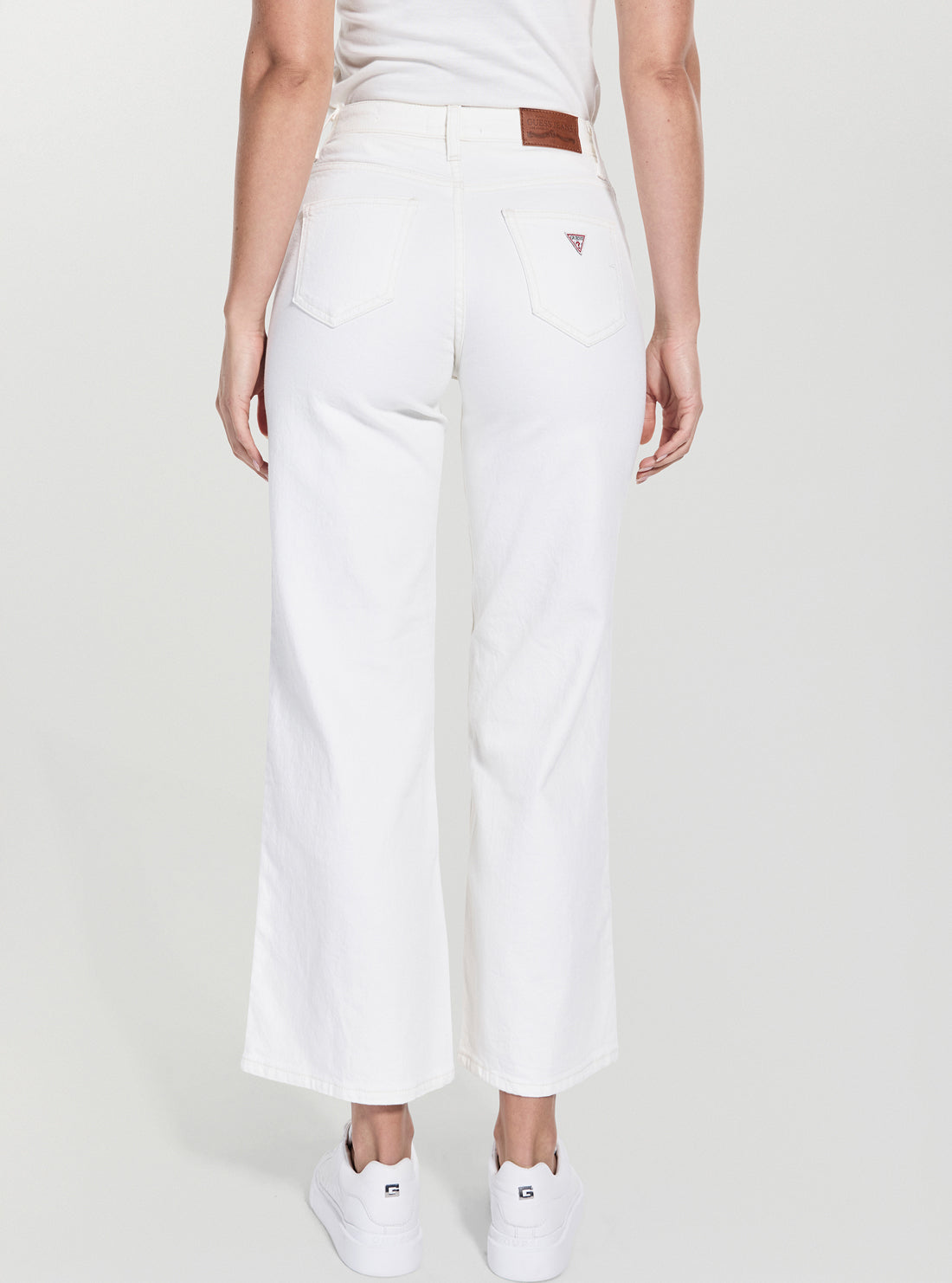Guess Jeans Eco White Wide Leg Jeans W5GA0YD5M62 Back View