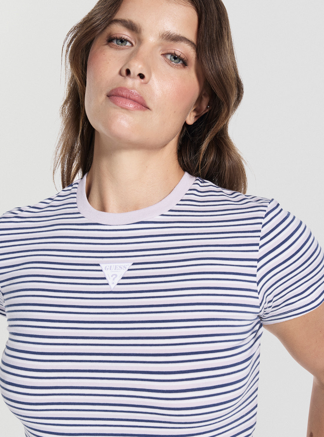 Guess Originals Blue Multi Core Stripe Baby T-Shirt W5GI57J1314 Detail view