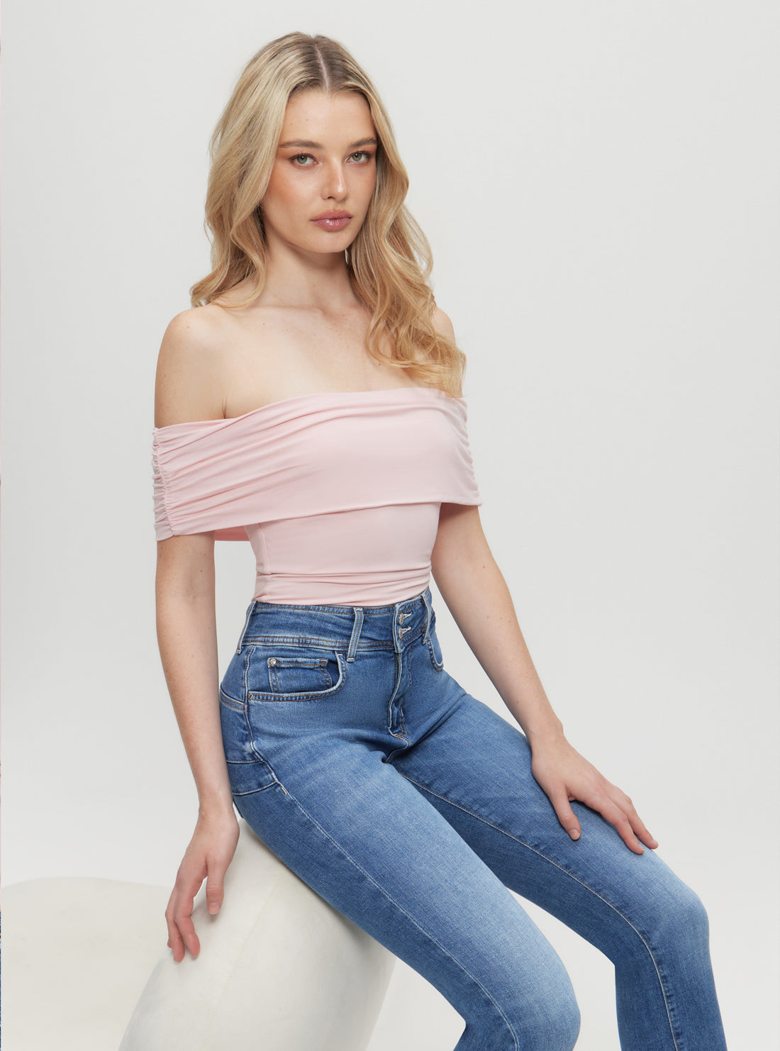 Pink Charlotte Off Shoulder Top