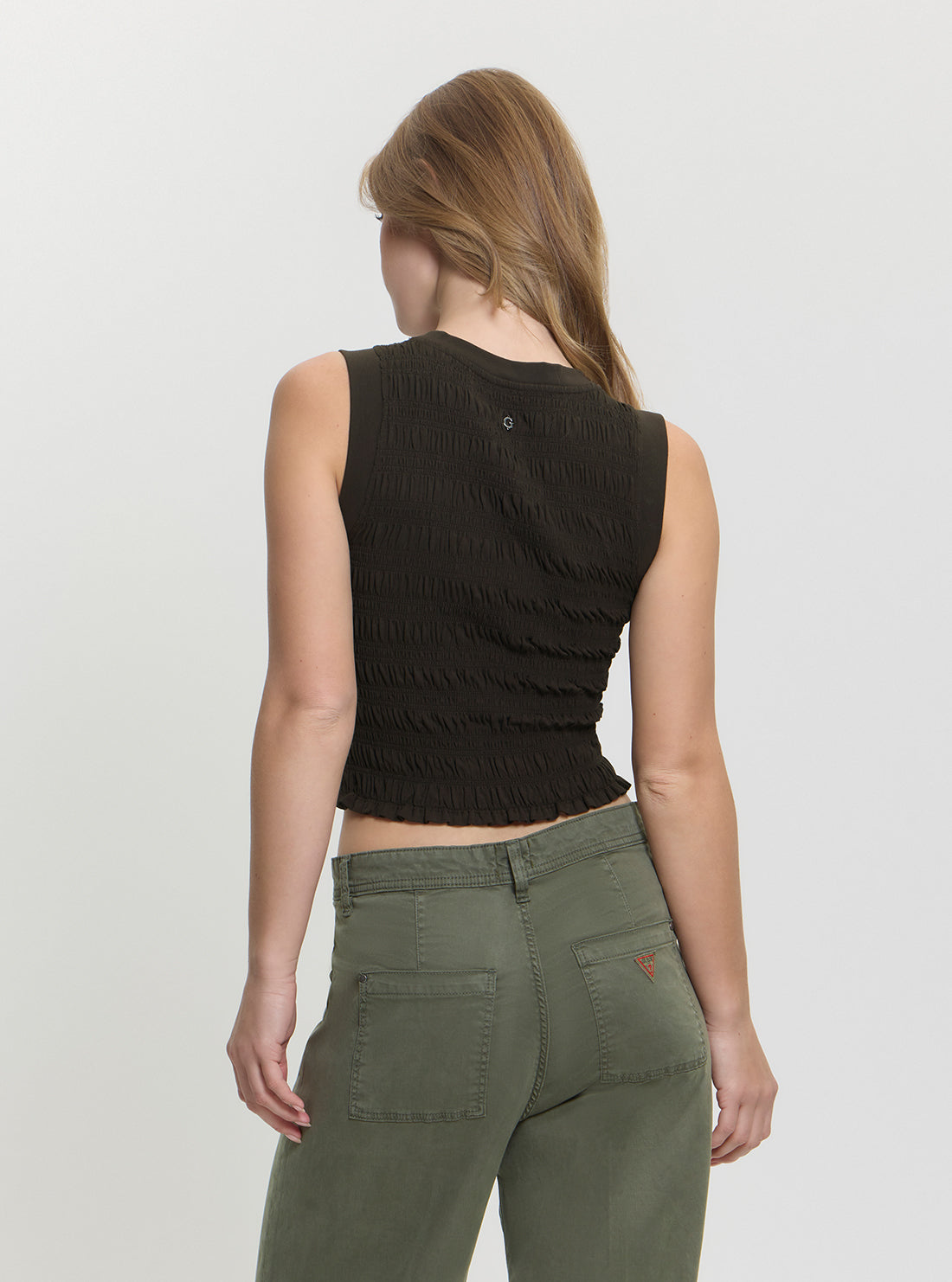 Espresso Brown Claire Smock Tank Top