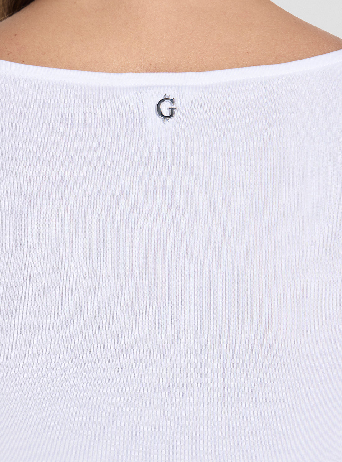 GUESS Womens White Cowl Neck Rika Top W5GP39KCSZ2 Detail Back View