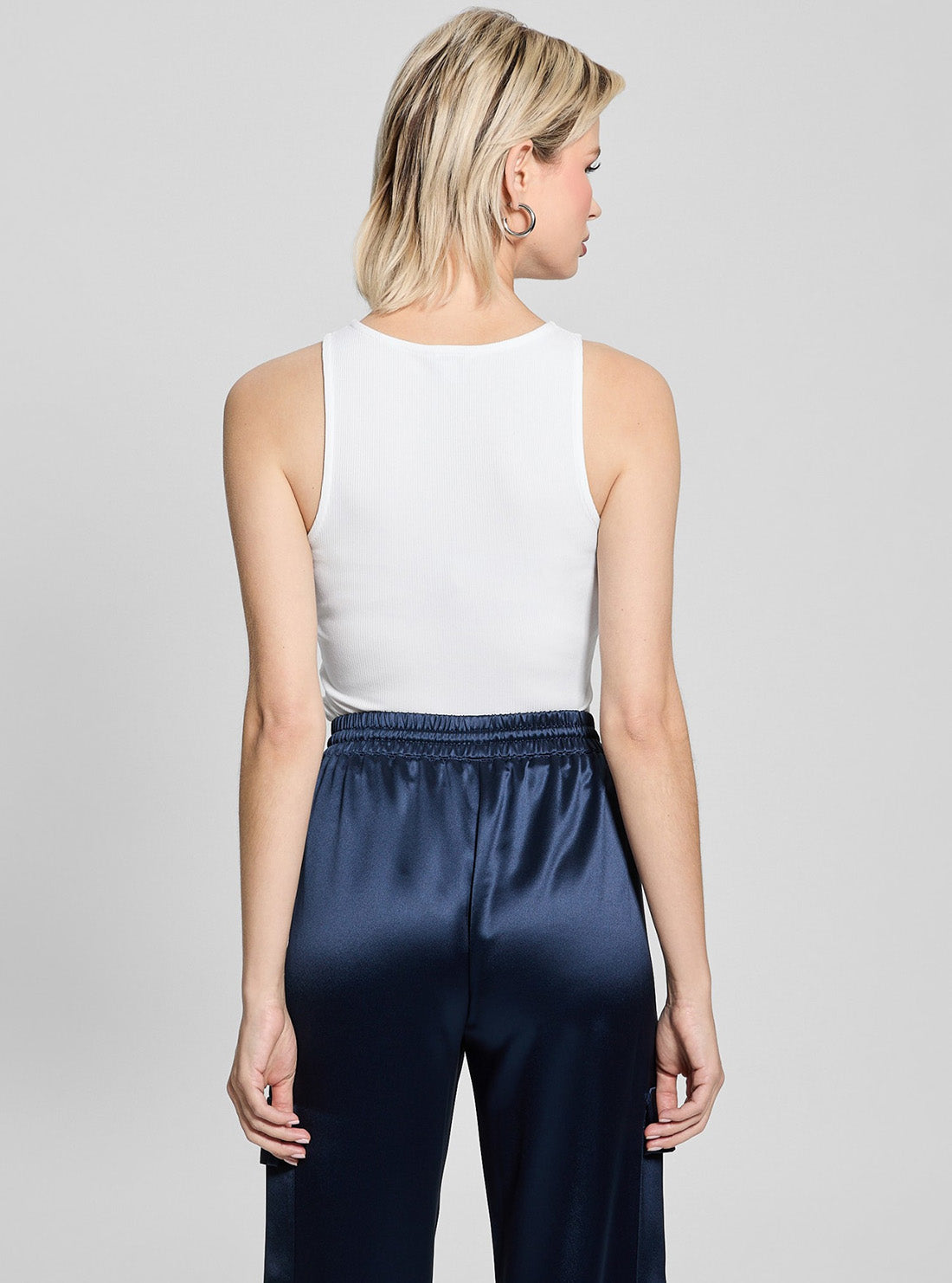 GUESS Womens Eco White Guendalina Tank Top W5GP57KCV52 Back View