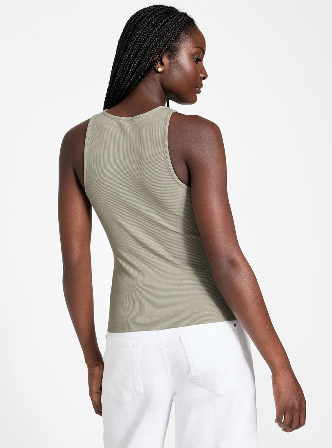 GUESS Womens Eco Green Guendalina Tank Top W5GP57KCV52 Back View