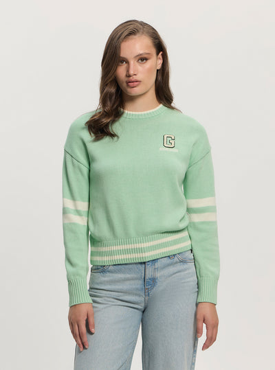 Guess Jeans Eco Green Patch Sweater W5GR01Z3HM1 Front View