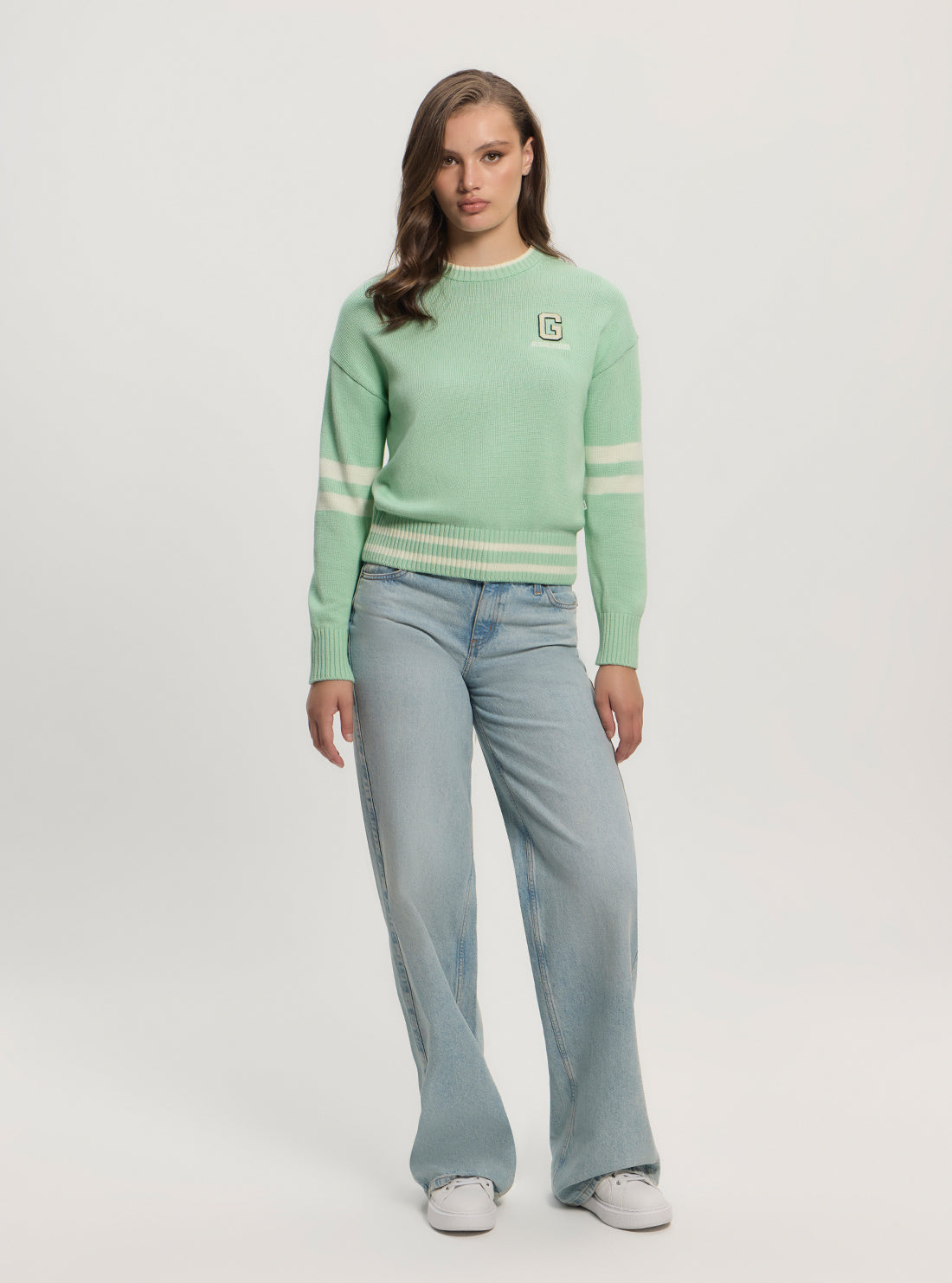 Guess Jeans Eco Green Patch Sweater W5GR01Z3HM1 Full View