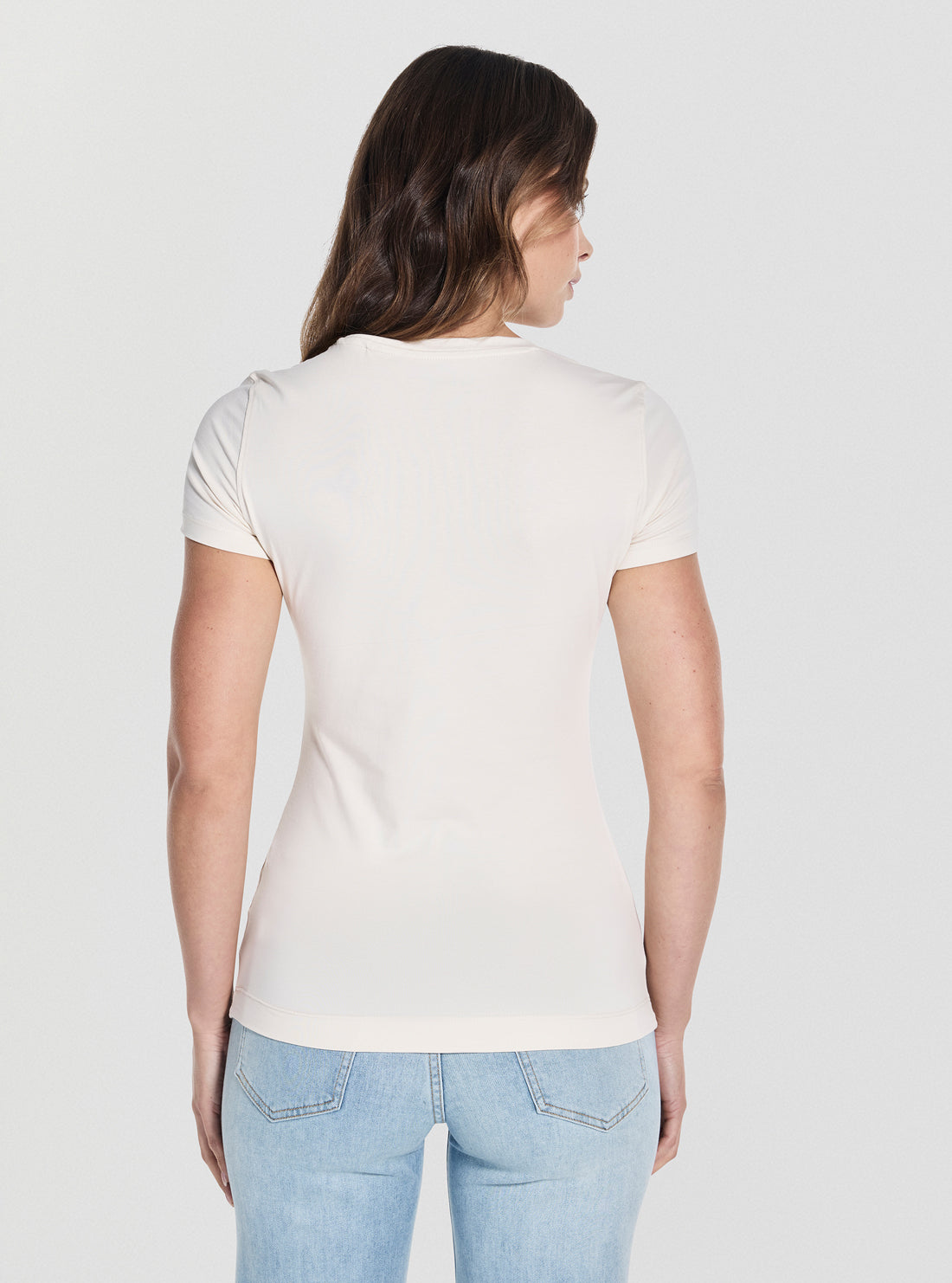 GUESS White Triangle Flowers T-Shirt W5YI08J1314 Back View