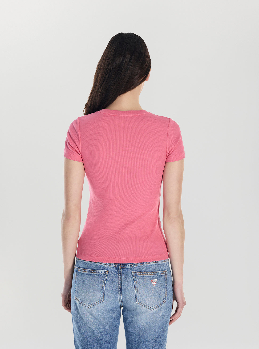 Guess Jeans Pink Slim T-Shirt W5YP37KA0H1  Back View