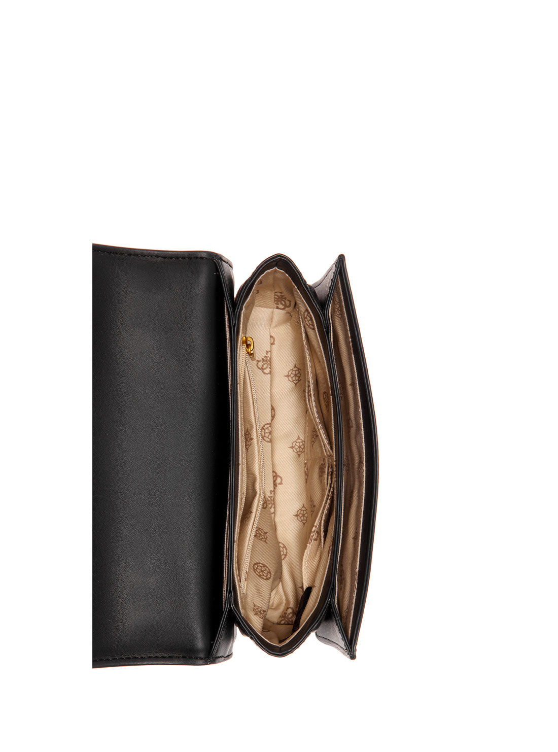 Black Abey Convertible Crossbody Bag | GUESS Women's Handbags | inside view