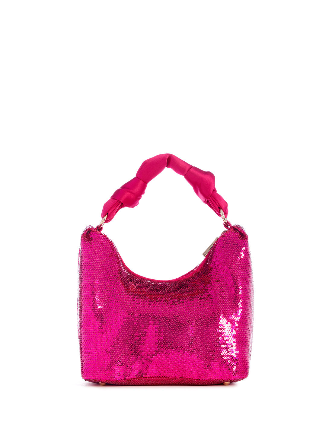 Magenta Velina Sequin Hobo Bag