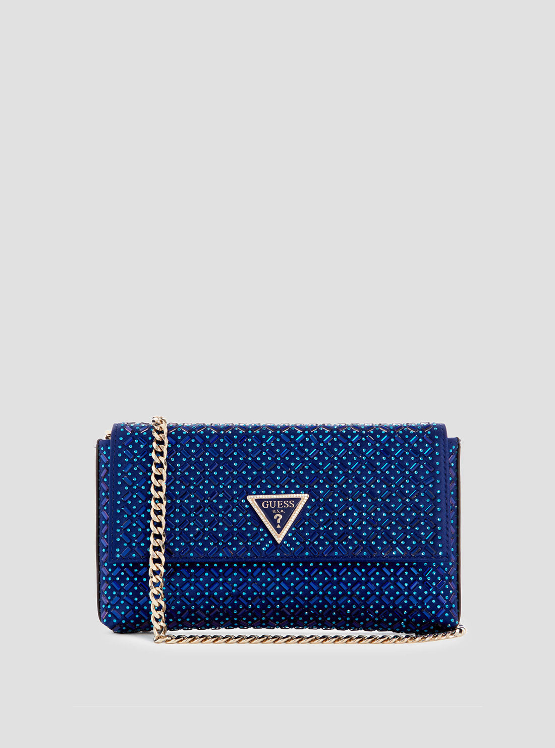 Blue Zalina Clutch Bag