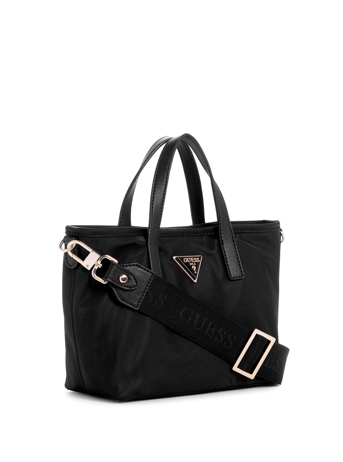 GUESS Black Latona Mini Tote Bag side view