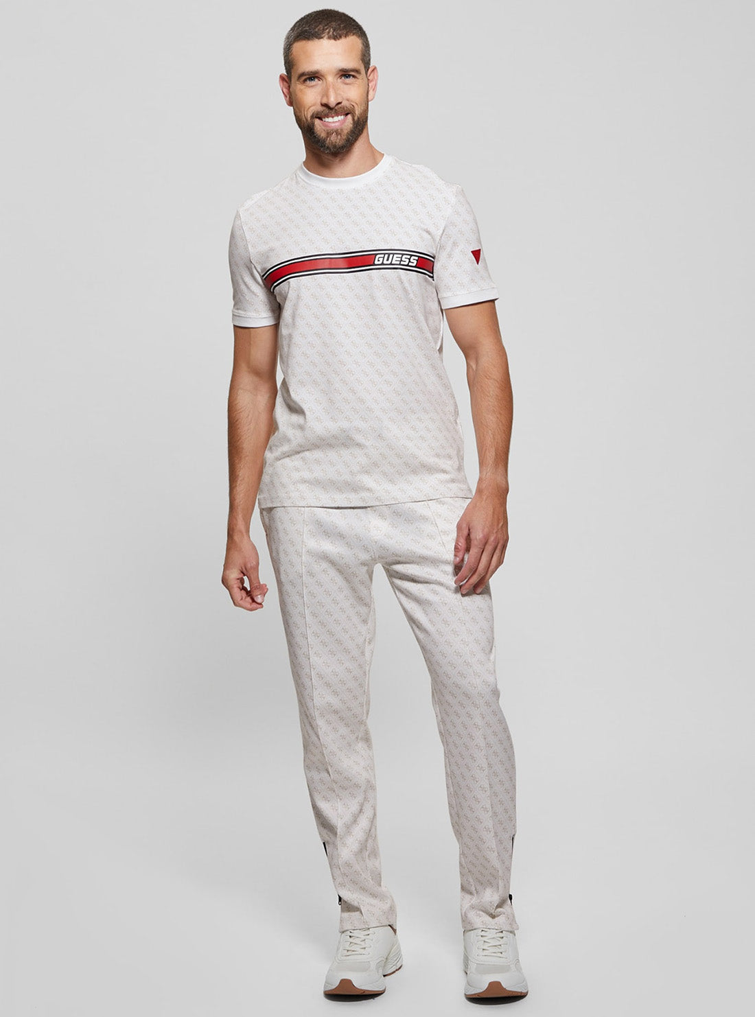 GUESS Mens Eco White Logo Jamey Active T-Shirt Z2BI09J1314 Full View