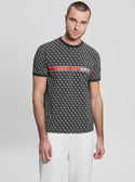 GUESS Eco Black Logo Jamey Active T-Shirt front view