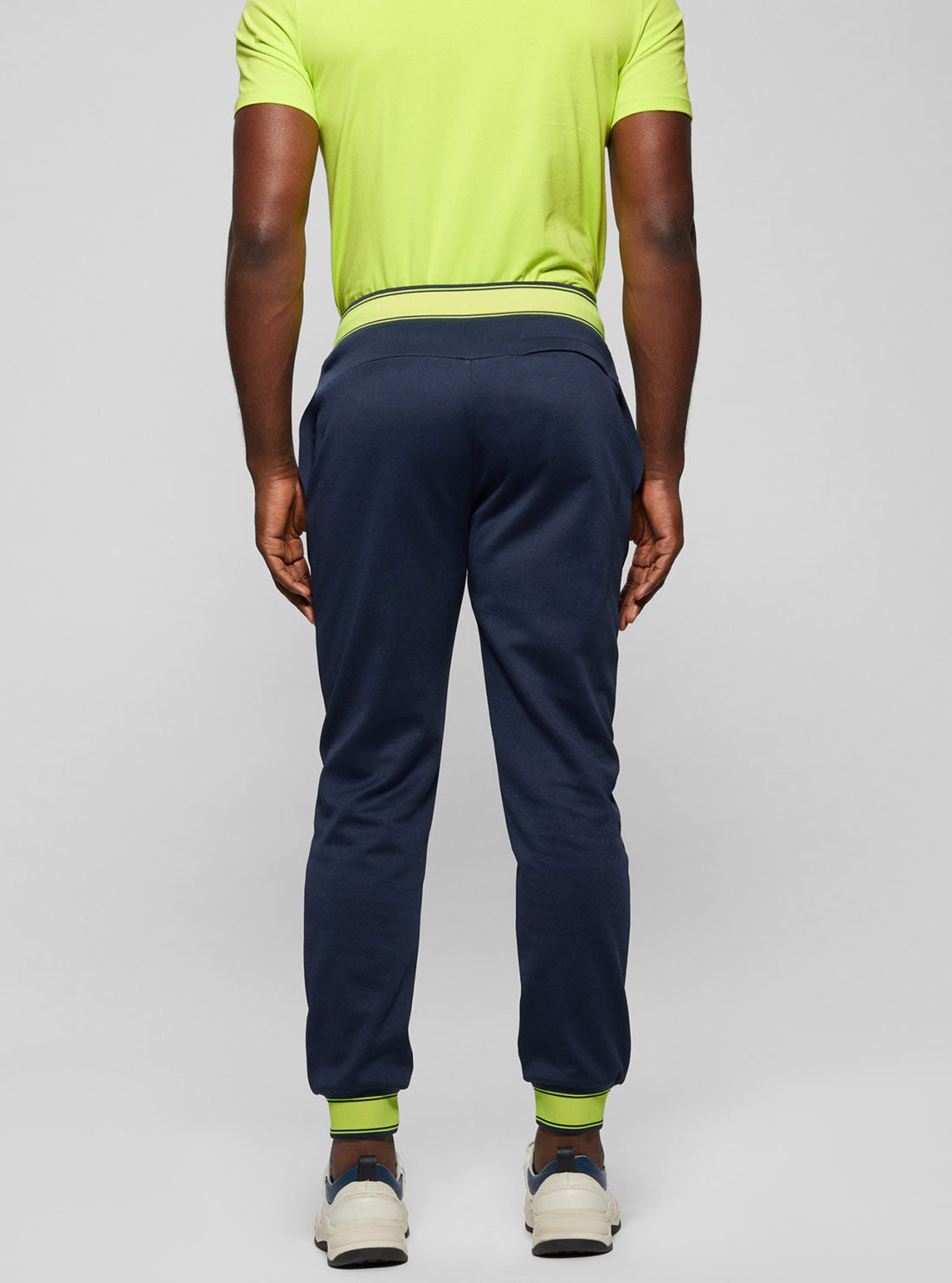 Eco Fluorescent Blue Leroi Active Pants | GUESS Men's Apparel | back view