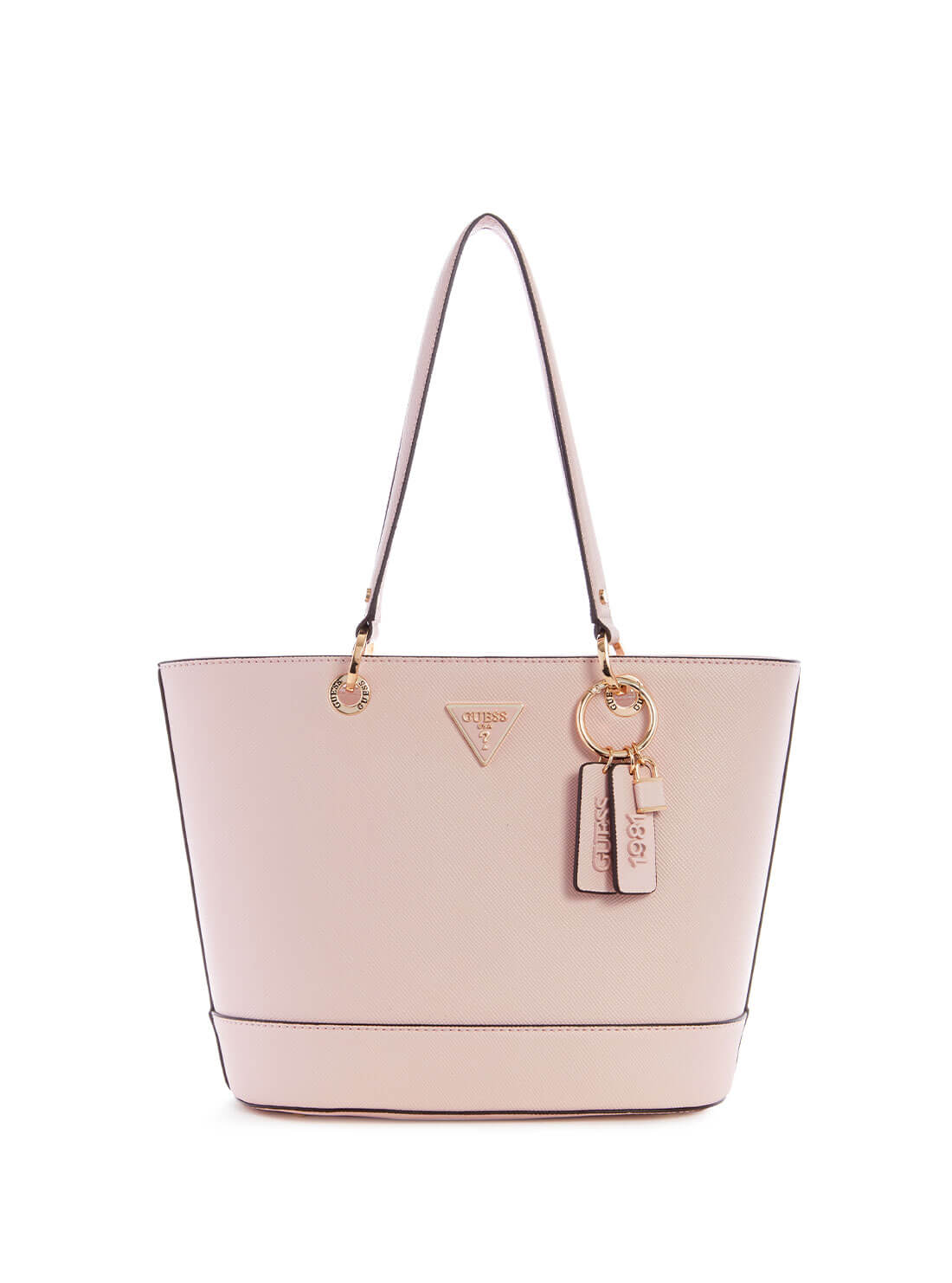 Light Pink Noelle Small Elite Tote Bag | GUESS Women's Handbags | front view
