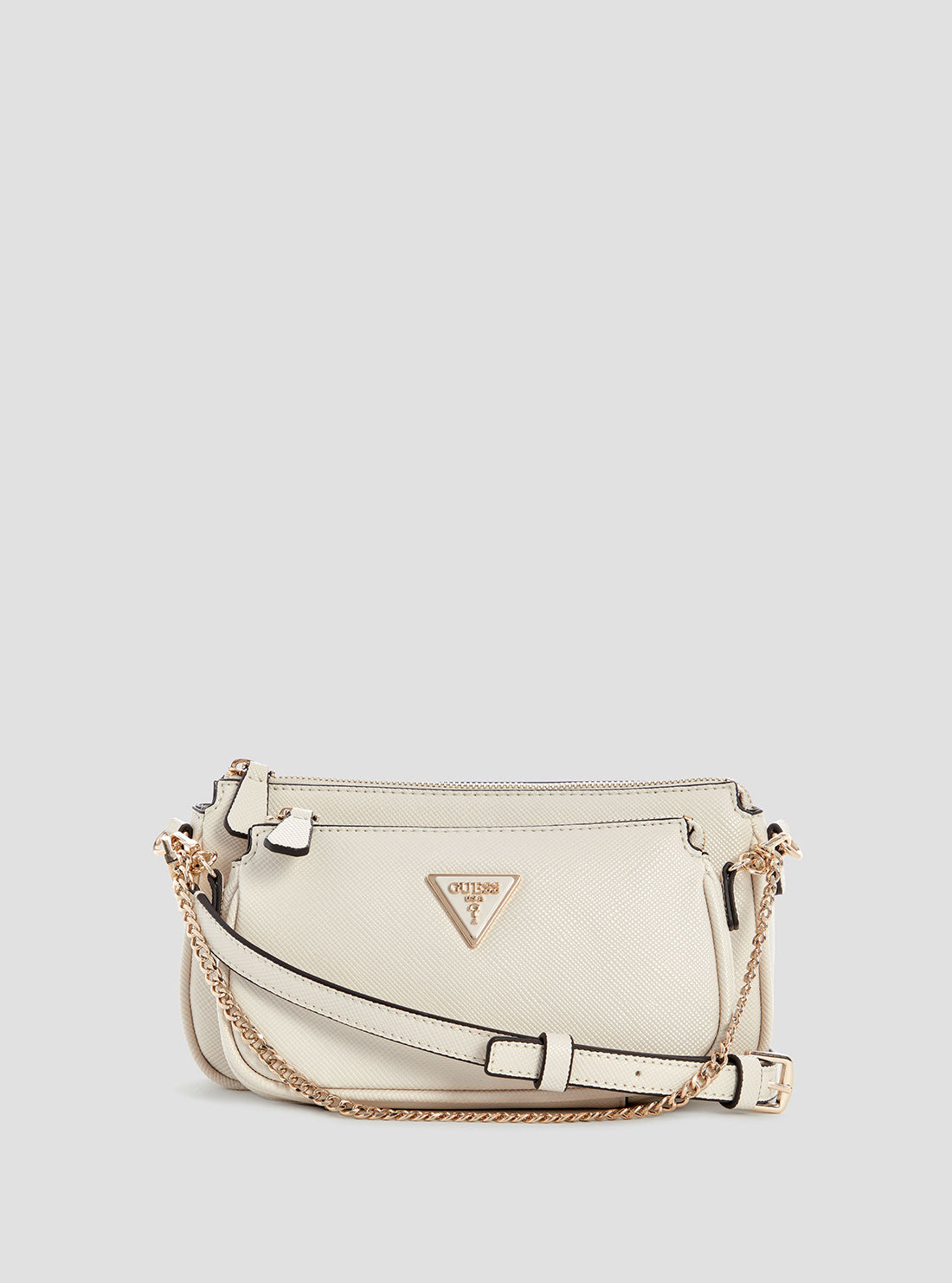 White Noelle Double Crossbody Pouch Bag