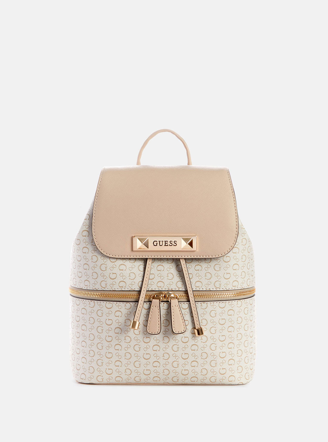 GUESS Beige Dory Backpack front view