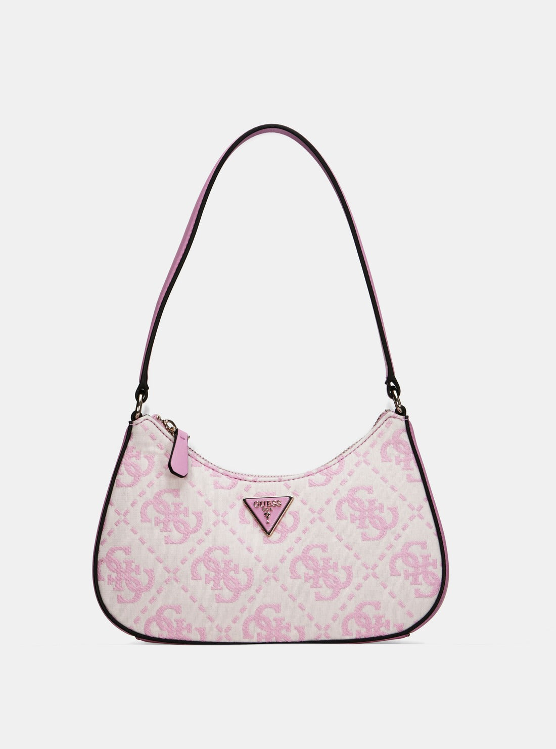 GUESS Pink Logo Ruma Mini Shoulder Bag front view