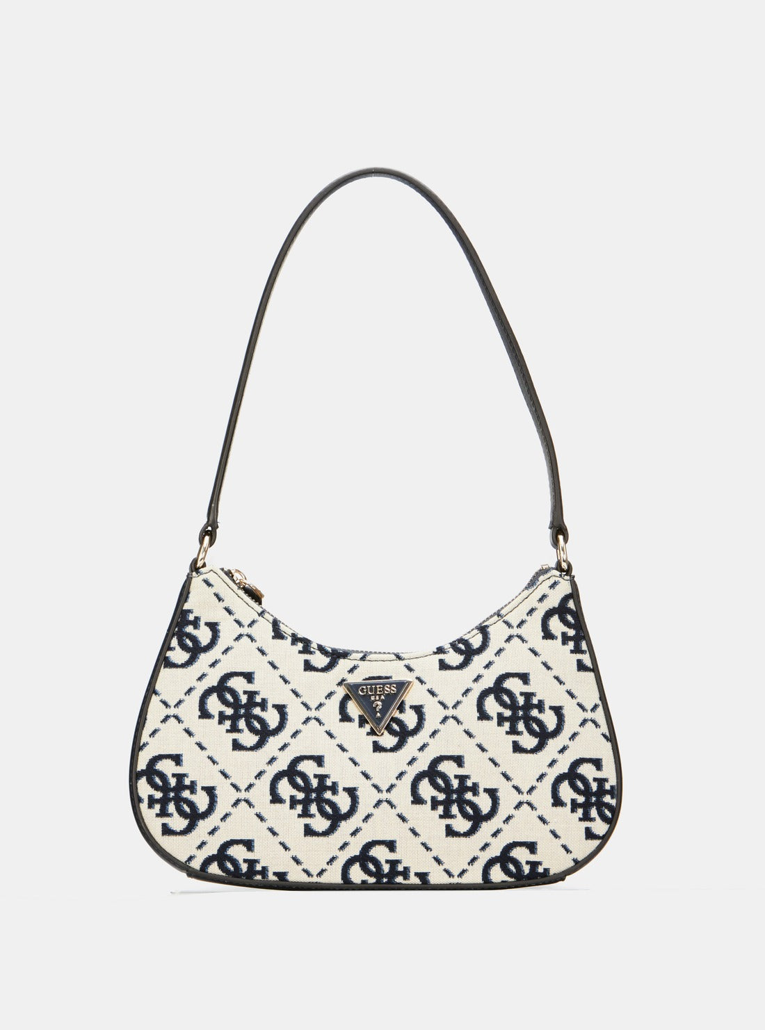 GUESS Navy Logo Ruma Mini Shoulder Bag front view