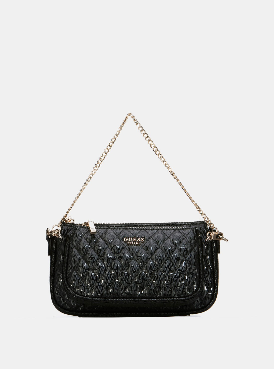 GUESS Black Yarmilla Pouch Crossbody Bag front view