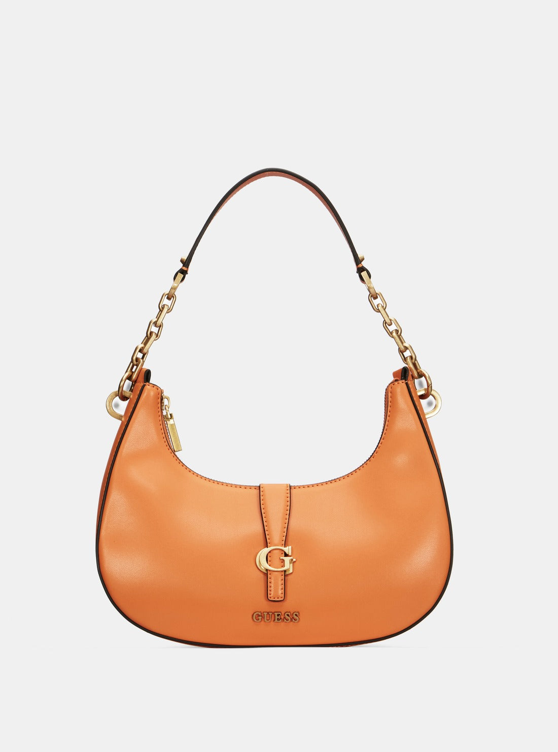 Orange Kuba Top Zip Shoulder Bag