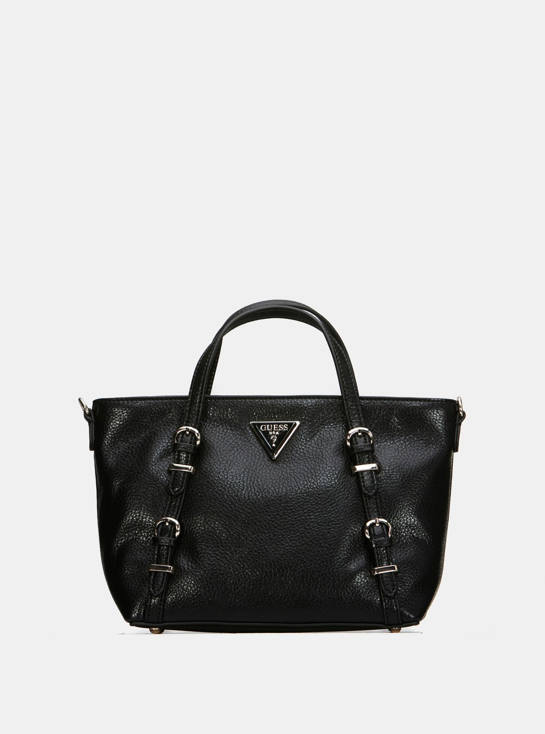 GUESS Black Levia Mini Satchel Bag front view