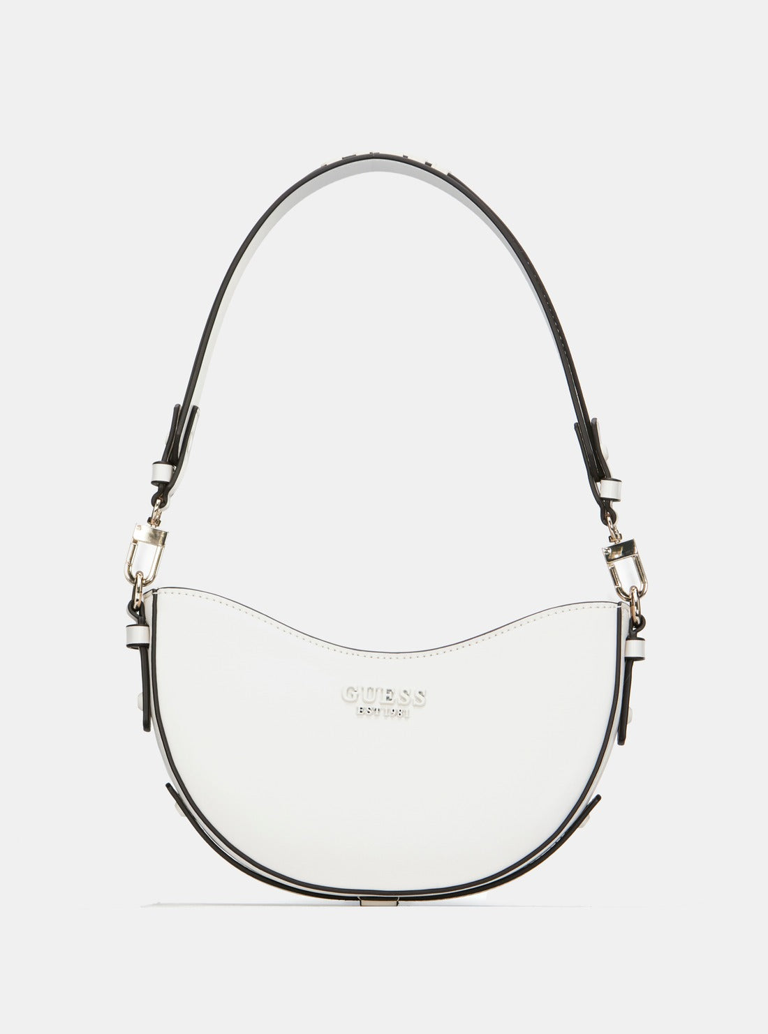 GUESS White Sarita Shoulder Bag front view