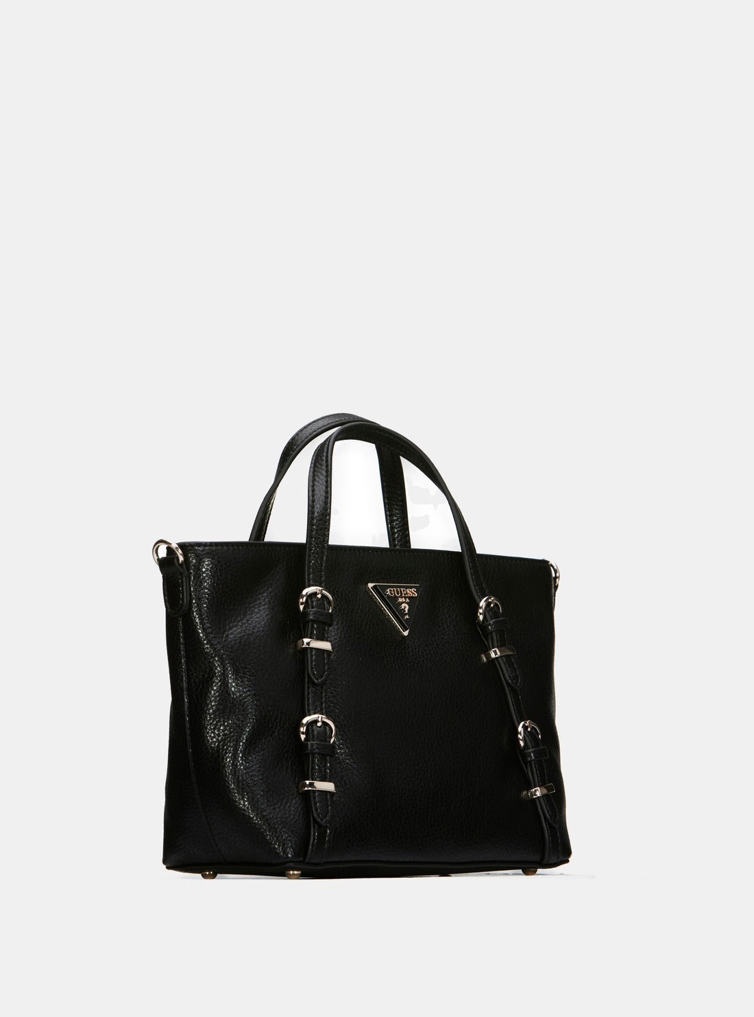 GUESS Black Levia Mini Satchel Bag side view