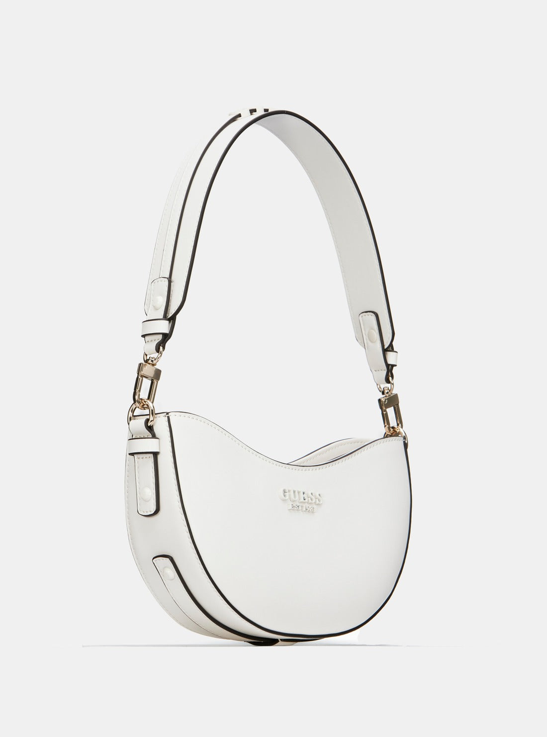 GUESS White Sarita Shoulder Bag side view