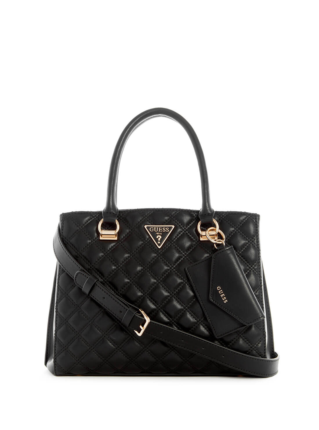 Black Girlfriend Satchel Bag | GUESS Women's Handbags | front view