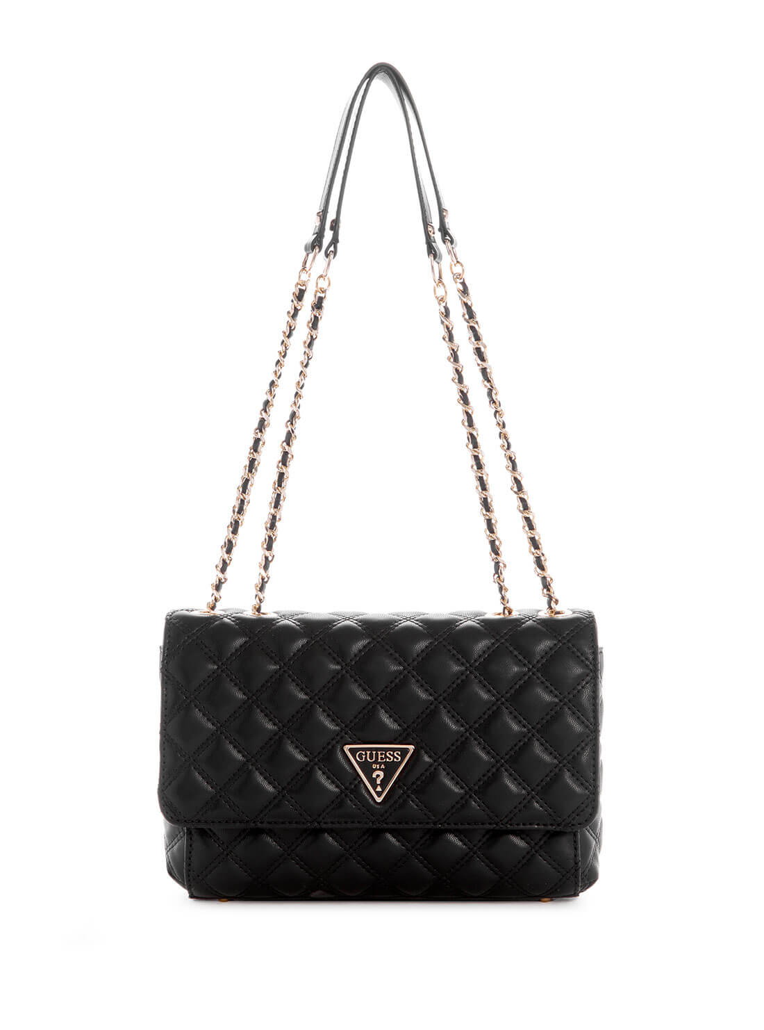 Black Kai Convertible Crossbody Bag | GUESS Women's Handbags | front view