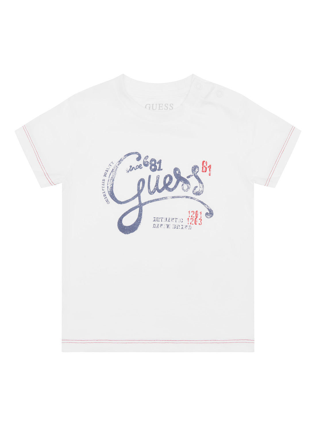 GUESS Baby White 1981 Logo T-Shirt (3-18m) I2GI02K8HM3 Front View