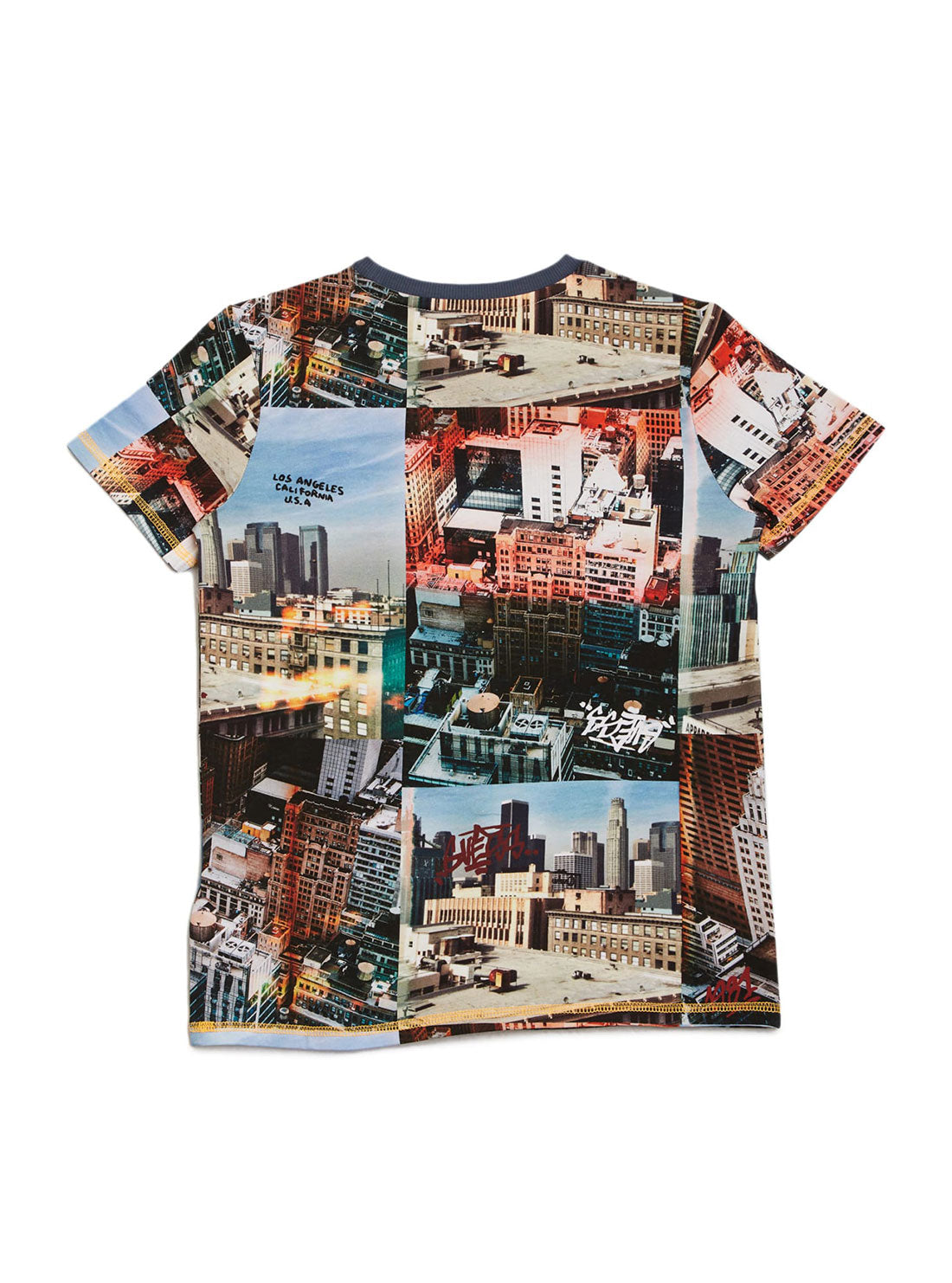 GUESS Kids Big Boy City Scene Graphic Logo T-Shirt (7-16) L2GI02K8HM3 Back View