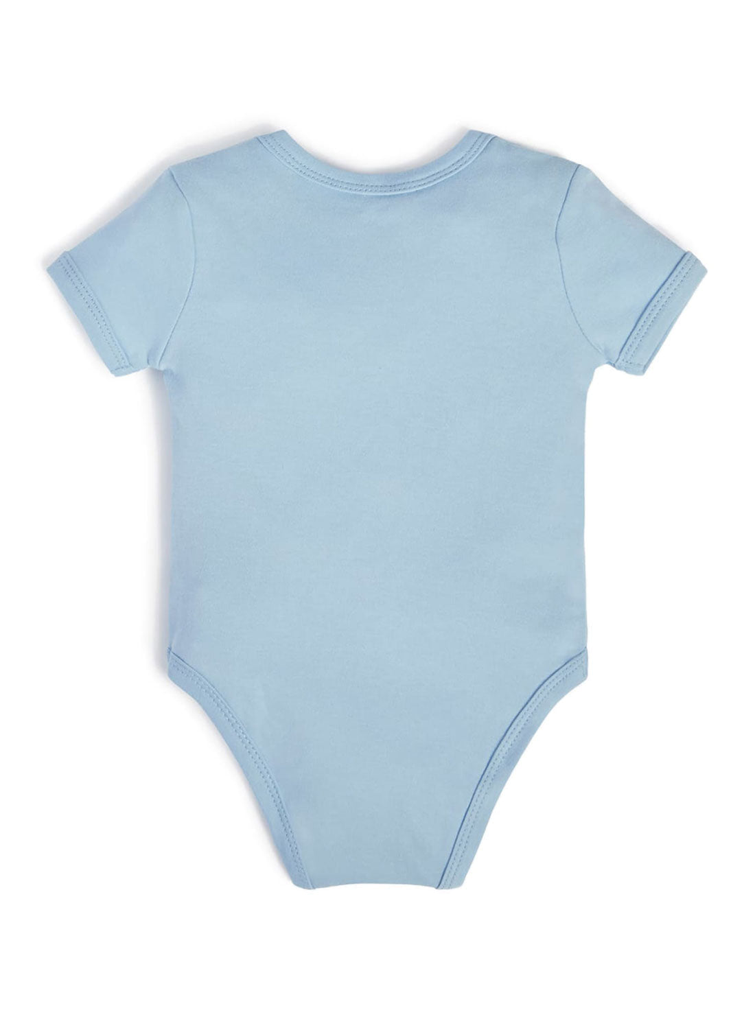 GUESS Baby Boy Frosted Blue Logo Onesie (0-12m) H1YW13KA6W0 Back View