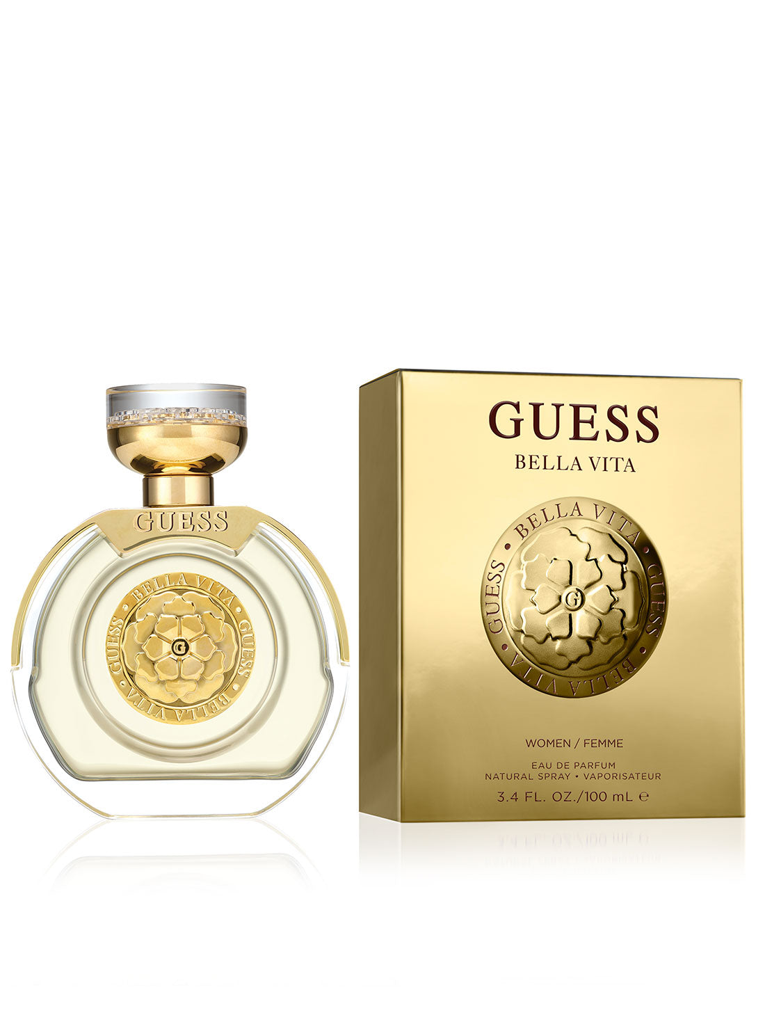 GUESS Womens Bella Vita Gold Fragrance 100ML GSF32300 Package Image