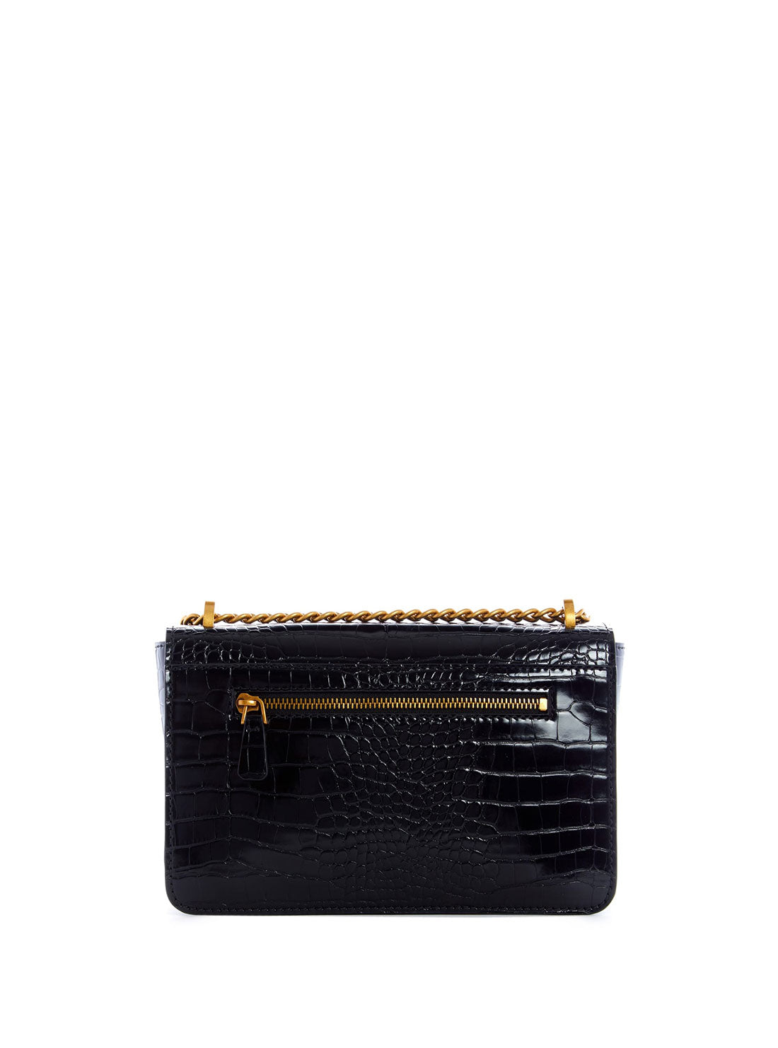 Black Hensely G Croc Convertible Crossbody Bag