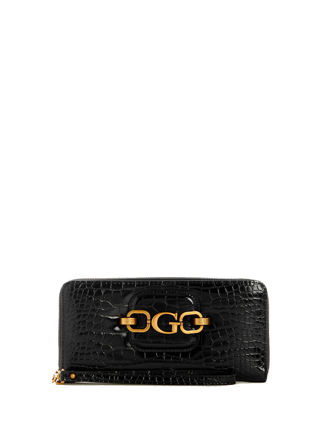 Black Hensely G Croc Large Wallet